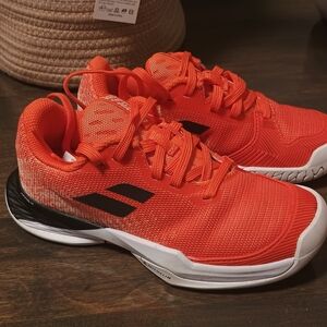 Babolat Kids' Vibrant Orange and Black Sneakers, 13.5